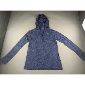 UNDER ARMOUR TECH TWIST HOODIE HENLEY BLUE SHIRT Women's Small